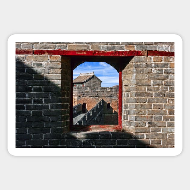 Great Wall of China. Sticker by bulljup